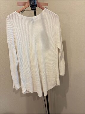 NIC+ZOE Ivory Open Knit Pullover